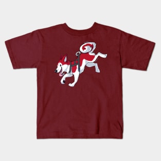 Red Husky Running Kids T-Shirt